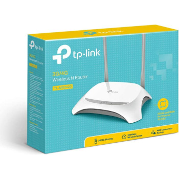 TP-Link 300 Mbps 3G/4G Wi-Fi Router, 1 UBS 2.0 Port, WPS Button, No Configuration Required, UK Plug (Archer MR3420)