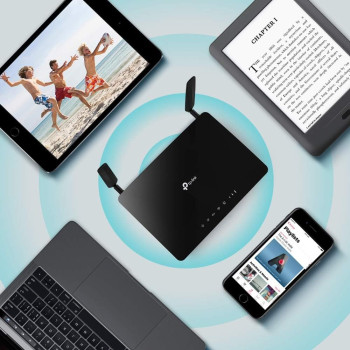 TP-LINK AC1200 4G+ Cat6 Wireless Dual Band Gigabit Router, 4G/3G Network SIM Slot Unlocked, MU-MIMO technology, No Configuration required, Support Guest Network Parental Control (Archer MR600 V2)