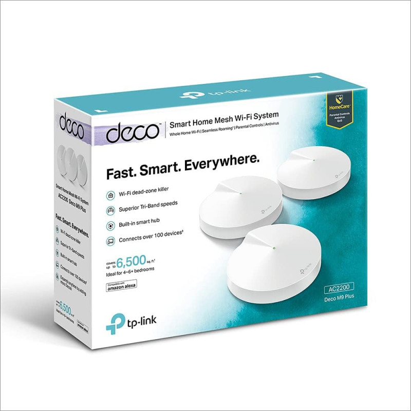 TP-Link AC2200 ROUTER SMART HOME MESH SYSTEM PACK OF 3, White, 6935364081553, Deco