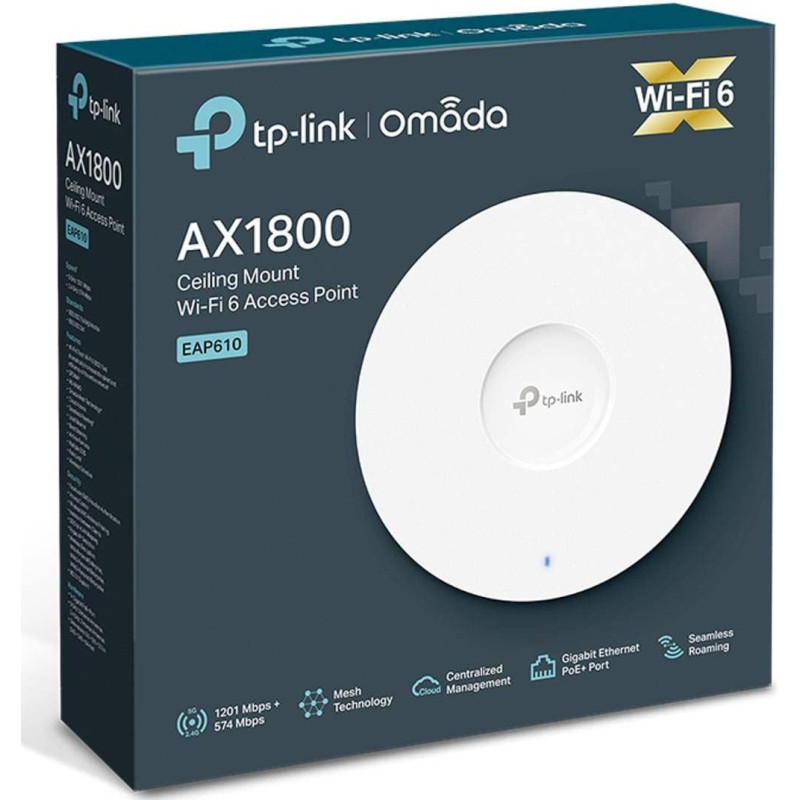 TP-Link EAP610 AX1800 Wireless Dual Band Ceiling Mount Access Point