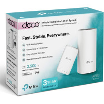 Tp-Link Deco E3 Ac1200 Whole Home Mesh Wi-Fi System With Wall-Plug Extender, Ideal For Medium Home, Work With Amazon Alexa And Ifttt, Router And W-Ifi Booster Replacement, Parent Control, Pack Of 2