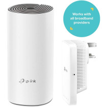 Tp-Link Deco E3 Ac1200 Whole Home Mesh Wi-Fi System With Wall-Plug Extender, Ideal For Medium Home, Work With Amazon Alexa And Ifttt, Router And W-Ifi Booster Replacement, Parent Control, Pack Of 2