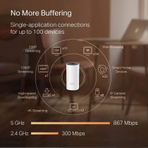 TP-Link Deco Whole Home Mesh WiFi System Up to 5,500 Sq.ft. Coverage, WiFi Router/Extender Replacement, Gigabit Ports, Seamless Roaming, Parental Controls, Works with Alexa(Deco M4 3-Pack)
