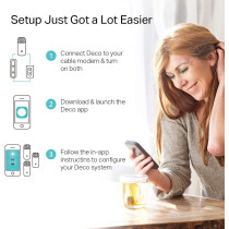 TP-Link Deco Whole Home Mesh WiFi System Up to 5,500 Sq.ft. Coverage, WiFi Router/Extender Replacement, Gigabit Ports, Seamless Roaming, Parental Controls, Works with Alexa(Deco M4 3-Pack)