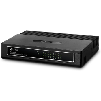 TP-Link 16 Port 10/100Mbps Fast Ethernet Switch, Desktop or Wall-Mounting, Plastic Case Ethernet Splitter, Unshielded Network Switch, Plug and Play, Fanless Quiet, Unmanaged (TL-SF1016D)