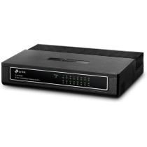 TP-Link 16 Port 10/100Mbps Fast Ethernet Switch, Desktop or Wall-Mounting, Plastic Case Ethernet Splitter, Unshielded Network Switch, Plug and Play, Fanless Quiet, Unmanaged (TL-SF1016D)