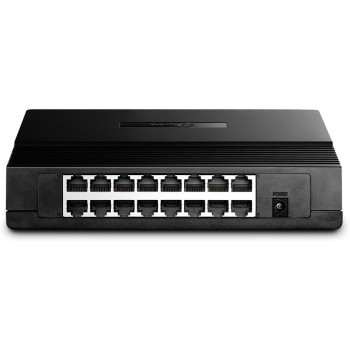TP-Link 16 Port 10/100Mbps Fast Ethernet Switch, Desktop or Wall-Mounting, Plastic Case Ethernet Splitter, Unshielded Network Switch, Plug and Play, Fanless Quiet, Unmanaged (TL-SF1016D)