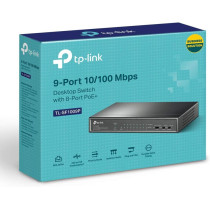 TP-LinkTl Sf1009P 9 Port 10/100Mbps Desktop Switch With 8 Port Poe+, Plug And Play No Configuration Required, Up To 250 M Transmission Under Extend Mode