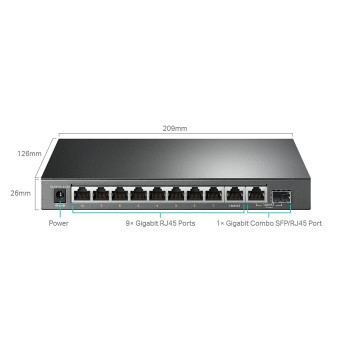 TP-LINK 10P Gigabit Easy Smart Switch