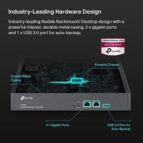 TP-Link Omada Hardware Controller, SDN Integrated, 2 Gigabit Port + 1 USB 3.0 Port, Manage Up to 500 Devices, Easy Intelligent Network Monitor Maintenance, Cloud Access Omada App (OC300)