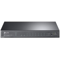TP-Link TL-SG2210P 10-Port Smart Switch mit 8 PoE+ Ports (61 Watt, Zentrales Cloud-Management, In Omada-SDN integriert, IPv6-Unterst¼tzung, Sicheres Netzwerk) Schwarz
