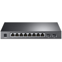 TP-Link TL-SG2210P 10-Port Smart Switch mit 8 PoE+ Ports (61 Watt, Zentrales Cloud-Management, In Omada-SDN integriert, IPv6-Unterst¼tzung, Sicheres Netzwerk) Schwarz