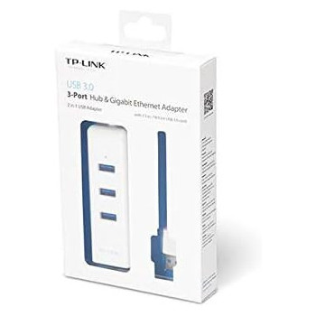 TPLINK USB 3.0 3-Port Hub Gigabit Ethernet Adapter 2 in 1 USB Adapter UE330
