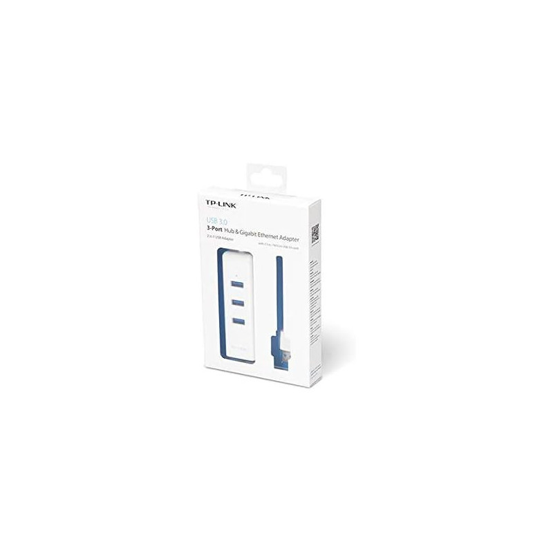 TPLINK USB 3.0 3-Port Hub Gigabit Ethernet Adapter 2 in 1 USB Adapter UE330