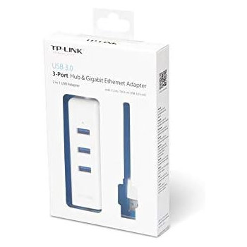TPLINK USB 3.0 3-Port Hub Gigabit Ethernet Adapter 2 in 1 USB Adapter UE330