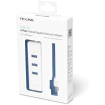 TPLINK USB 3.0 3-Port Hub Gigabit Ethernet Adapter 2 in 1 USB Adapter UE330