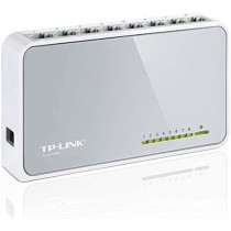 TP-Link TL-SF1008D 8 Port 100 Mbps Desktop Switch - White and Gray