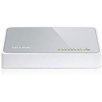 TP-Link TL-SF1008D 8 Port 100 Mbps Desktop Switch - White and Gray