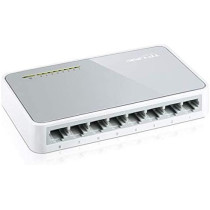 TP-Link TL-SF1008D 8 Port 100 Mbps Desktop Switch - White and Gray