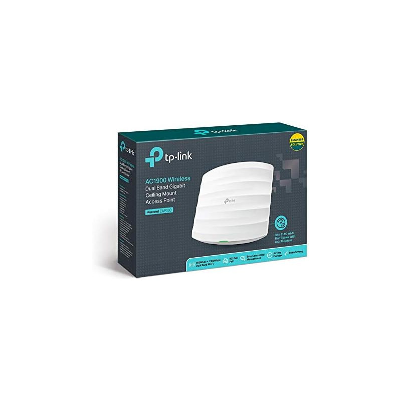 TP-LINK AC1900 Wireless Dual Band Gigabit Ceiling Mount Access Point-EAP330
