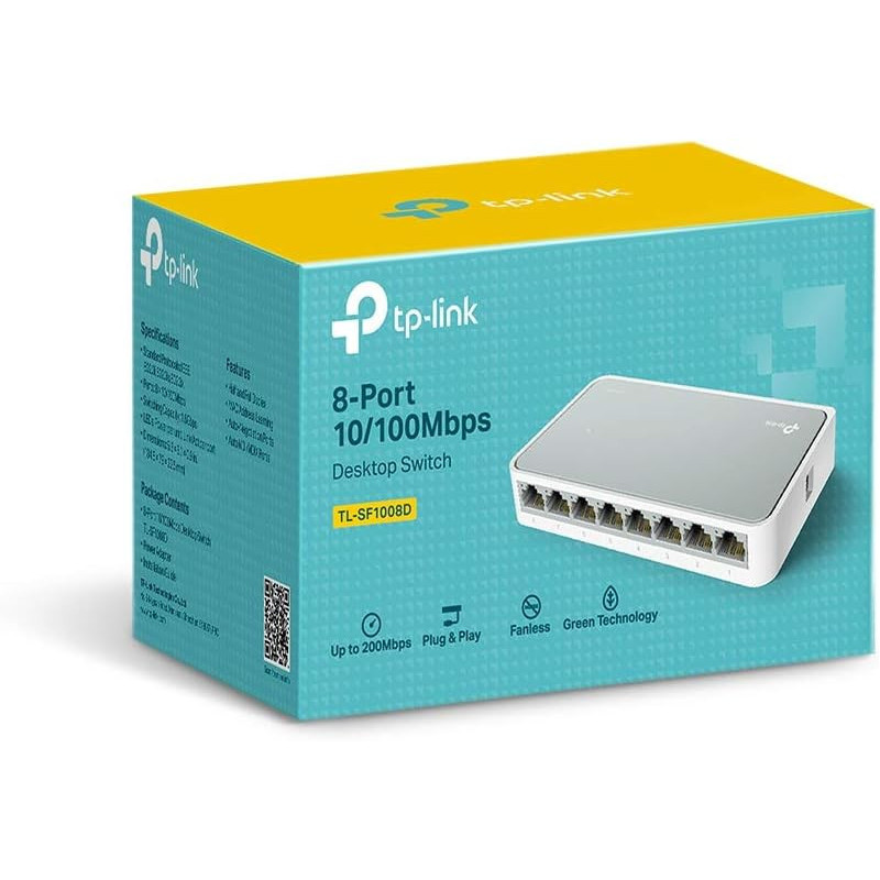 TP LINK TL-SF1008D mini Desktop Switch PLASTIC CASE