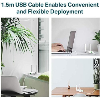 300Mbps High Gain Wi-Fi USB Adapter, desktop housing, Mini USB 2.0