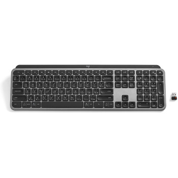 Logitech MX Keys Advanced Illuminated Wireless Keyboard, Bluetooth, Tactile Responsive Typing, Backlit Keys, USB C, PC/Mac/Laptop Windows/Linux/IOS/Android, Arabic Layout QWERTY Graphite