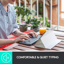 Logitech K380 Wireless Multi-Device Keyboard For Windows, Apple Ios, Apple Tv, Android Or Chrome, Bluetooth, Compact Space-Saving Design, Pc/Mac/Laptop/Smartphone/Tablet, Us International Version