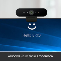 Logitech Brio Stream Webcam, Ultra HD 4K Streaming Edition, 1080p/60fps Hyper-Fast Streaming, Wide Adjustable Field of View for Gaming, Works with Skype, Zoom, Xsplit, Youtube, PC/Xbox/Laptop - Black