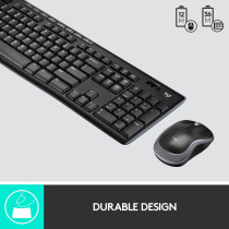 Logitech MK270 Wireless Keyboard and Mouse Combo - Keyboard and Mouse Included, Long Battery Life