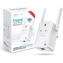 TP-LINK 300Mbps WiFi Range Extender TL-WA860RE with AC Passthrough 2 fixed External Antennas