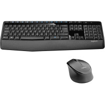 Logitech MK345 Wireless Combo Full-Sized Keyboard with Palm Rest and Comfortable Right-Handed Mouse, 2.4 GHz Wireless USB Receiver, Compatible with PC, laptop - Black