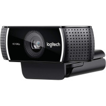 Logitech C922 Pro Stream Webcam, HD 1080p/30fps or HD 720p/60fps Hyperfast Streaming, Stereo Audio, HD light correction, Autofocus, For YouTube, Twitch, XSplit, PC/Mac/Laptop/Macbook/Tablet - Black