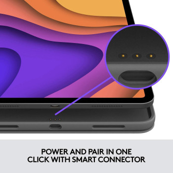 Logitech Folio Touch Ipad Keyboard Case With Trackpad And Smart Connector For Air (4Th 5Th Generation), Ara Qwerty Graphite