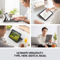 Logitech Folio Touch Ipad Keyboard Case With Trackpad And Smart Connector For Air (4Th 5Th Generation), Ara Qwerty Graphite