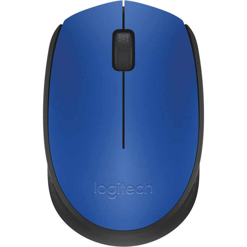 Logitech M171 Wireless Mouse for PC, Mac, Laptop, 2.4 GHz with USB Mini Receiver, Optical Tracking, 12-Months Battery Life, Ambidextrous - Blue