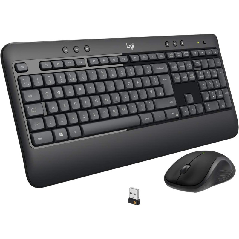 Logitech 920-008693 MK540 Wireless Keyboard and Mouse Combo for Windows, 2.4 GHz Wireless with Unifying USB-Receiver, Wireless Mouse, Multimedia Hot Keys, 3-Year Battery Life, PC/Laptop