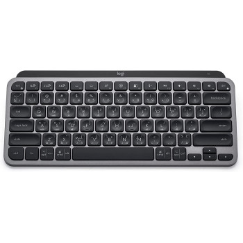Logitech MX Keys Mini Minimalist Wireless Illuminated Keyboard, Compact, Bluetooth, Backlit, USB-C, Compatible with Apple macOS, iOS, Windows, Linux, Android, Metal Build, Arabic Keyboard - Graphite