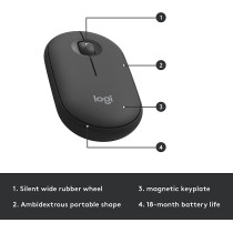 Logitech MK470 Slim Wireless Keyboard and Mouse Combo - Modern Compact Layout, Ultra Quiet, 2.4 GHz USB Receiver, Plug n' Play Connectivity, Compatible with Windows - Black