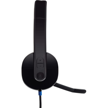 Logitech H540 Wired Headset, Stereo Headphone With Noise-Cancelling Microphone, Usb, On-Ear Controls, Mute Indicator Light, Pc/Mac/Laptop - Black
