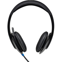 Logitech H540 Wired Headset, Stereo Headphone With Noise-Cancelling Microphone, Usb, On-Ear Controls, Mute Indicator Light, Pc/Mac/Laptop - Black