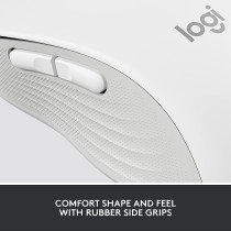 Logitech Signature M650 Wireless Mouse - For Small to Medium Sized Hands, 2-Year Battery, Silent Clicks, Customizable Side Buttons, Bluetooth, PC/Mac/Multi-Device/Chromebook White