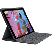 Logitech Ipad (7Th, 8Th, 9Th Generation) Keyboard Case, Slim Folio With Integrated Wireless Keyboard Graphite, Ara Keyboard