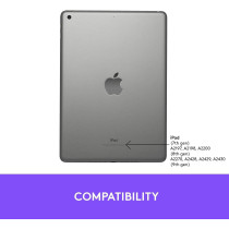 Logitech Ipad (7Th, 8Th, 9Th Generation) Keyboard Case, Slim Folio With Integrated Wireless Keyboard Graphite, Ara Keyboard