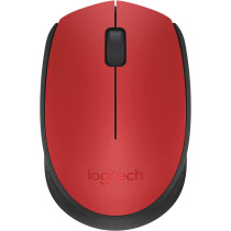 Logitech M171 Wireless Mouse for PC, Mac, Laptop, 2.4 GHz with USB Mini Receiver, Optical Tracking, 12-Months Battery Life, Ambidextrous - Red