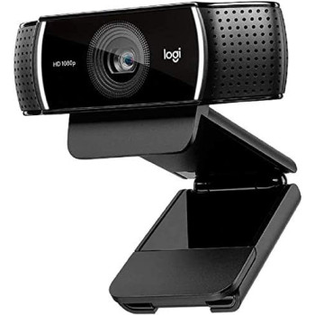 Logitech Full HD C922 Pro Stream Webcam, 1080p Camera Streaming Webcam, Records and Streams Your Gaming Sessions in Rich HD for Streaming, Background Replacement, with Tripod Included