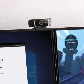 Logitech Full HD C922 Pro Stream Webcam, 1080p Camera Streaming Webcam, Records and Streams Your Gaming Sessions in Rich HD for Streaming, Background Replacement, with Tripod Included