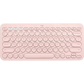 Logitech K380 Multi-Device Bluetooth Wireless Keyboard With Easy-Switch For Up To 3 Devices, Slim, 2 Year Battery Pc, Laptop, Windows, Mac, Chrome Os, Android, Ipad Os, Apple Tv - Rose - Ara, Intnl