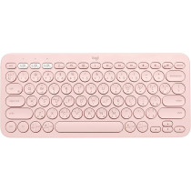 Logitech K380 Multi-Device Bluetooth Wireless Keyboard With Easy-Switch For Up To 3 Devices, Slim, 2 Year Battery Pc, Laptop, Windows, Mac, Chrome Os, Android, Ipad Os, Apple Tv - Rose - Ara, Intnl