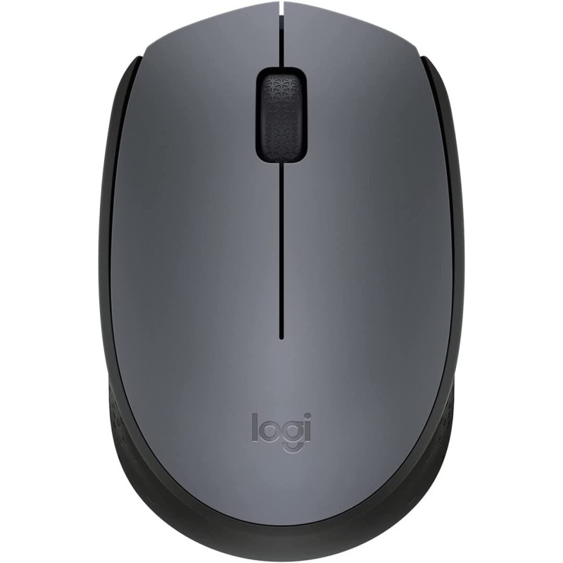 Logitech M170 Wireless Mouse, 2.4 GHz with USB Nano Receiver, Optical Tracking, 12-Months Battery Life, Ambidextrous, PC/Mac/Laptop - Grey, 910-004642
